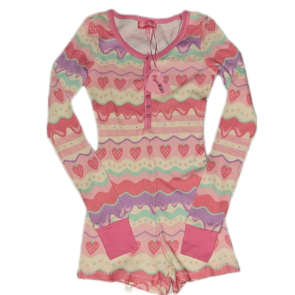 Dolls Kill Other - Dolls Kill Sugar Thrillz Cupcake One I Adore Thermal Romper